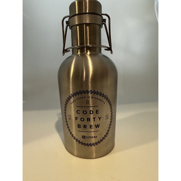 Code Forty Brew 32oz/1liter SS Growler Brewsuit Stainless Steel - Picture 1 of 6